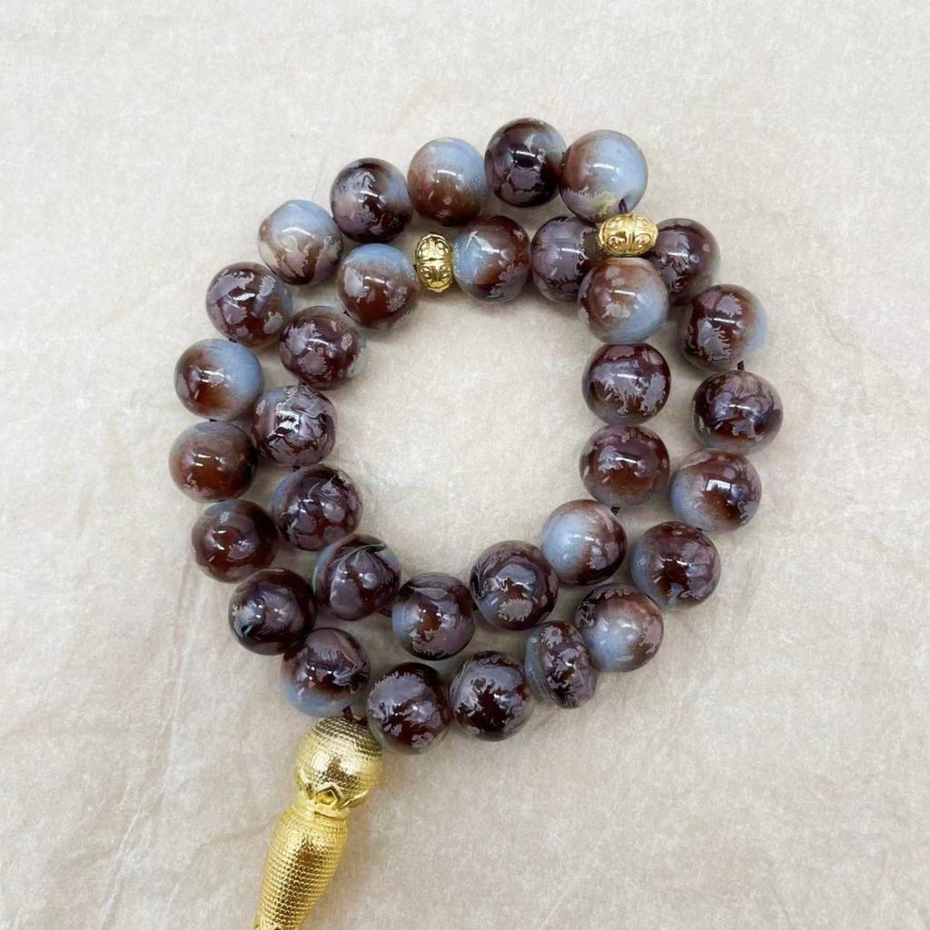 Arabic Tassel Bracelet Muslim 10mm 33 Bead Prayer Rosary Worship Prayer Ceremony Eid Ramadan Gift Colorful Handmade