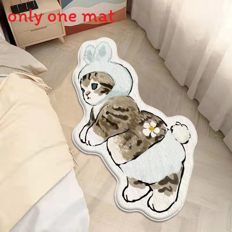 Tappeto Peluche Cartoon Mofusand con Design Stampato per Bagno Porta Ingresso Decorazione
