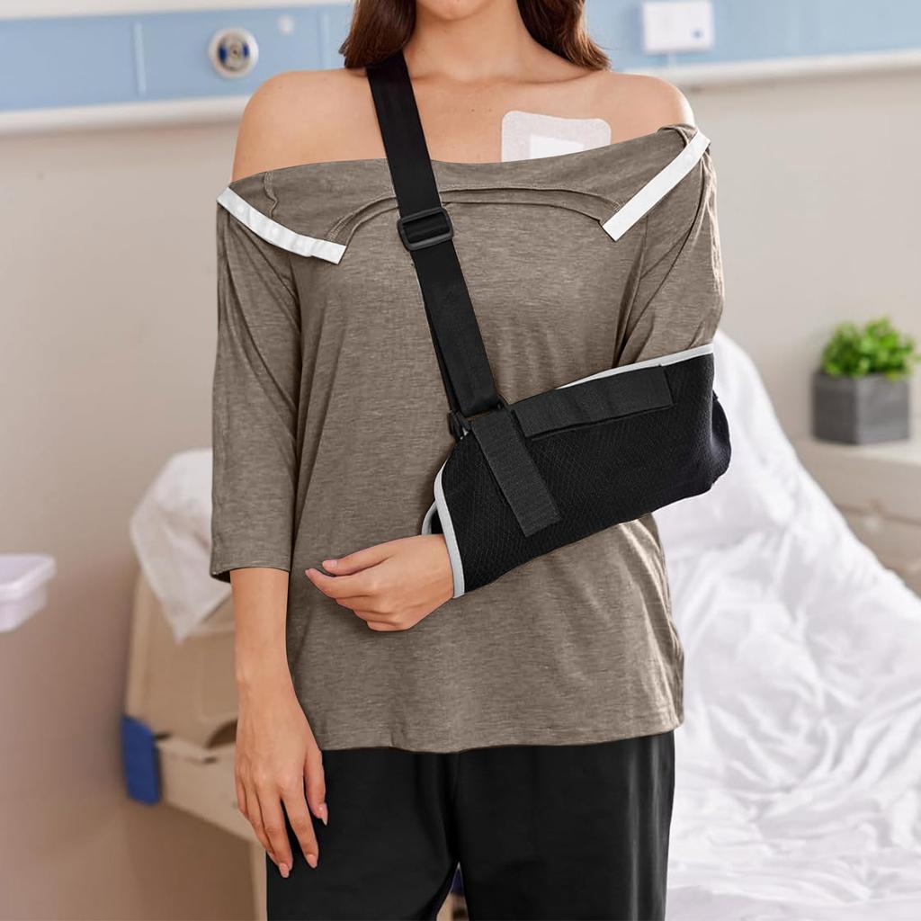 Women’s Adaptive Three Quarter Sleeve Shirt with Away Design for Shoulder or Mobility Assistance Top