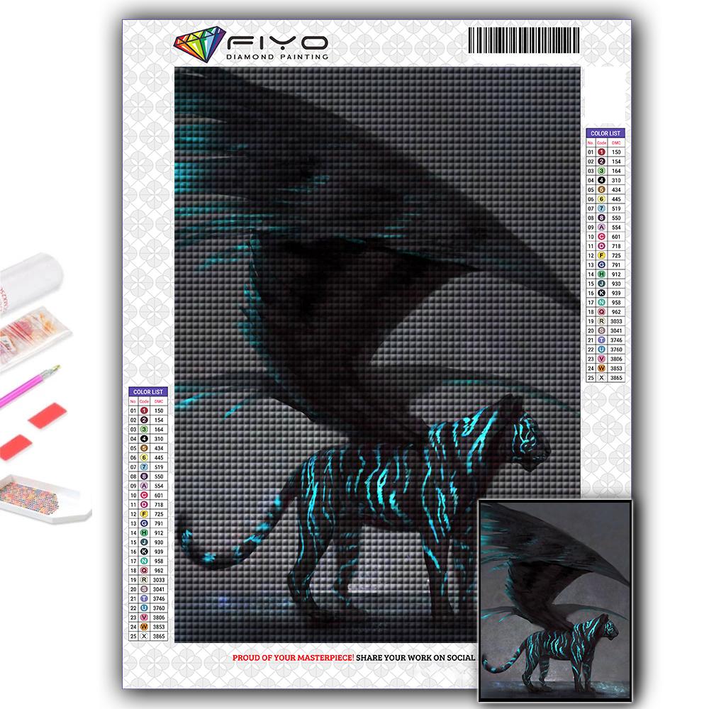 5D DIY Diamond Painting Ferocious Animal Cross Stitch Diamond Art Embroidery Mosaic Home Deco