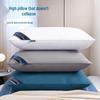 Luxury Feather Velvet Neck Protection Pillow - Dorm & Hotel Use, Soft Support