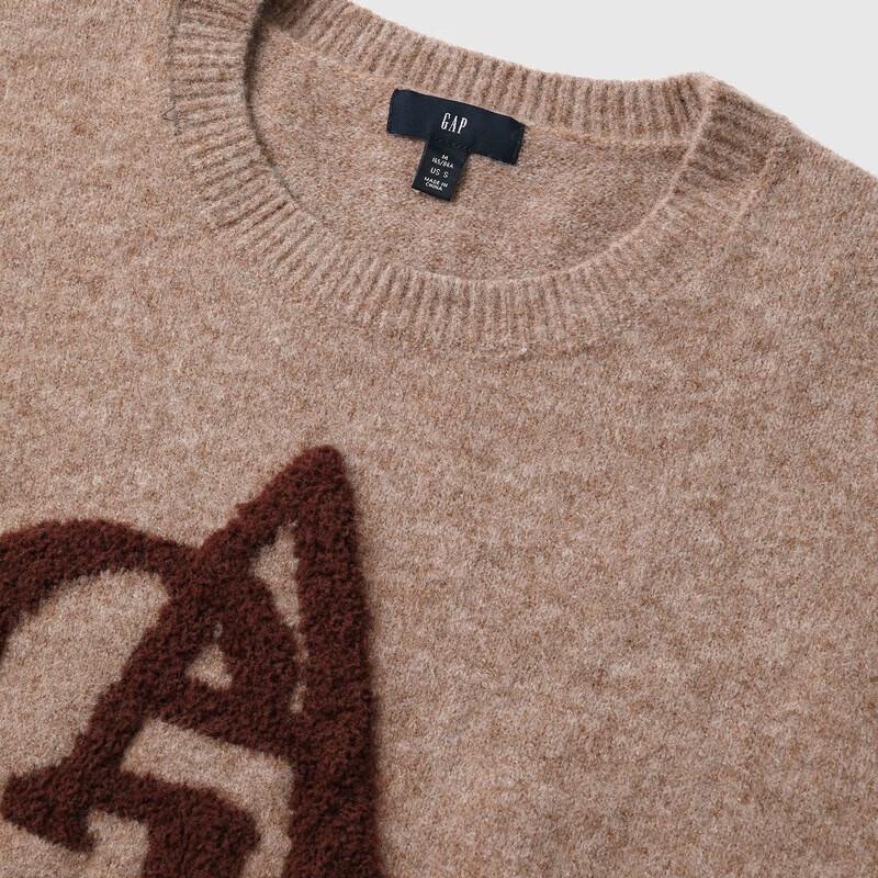 Gap Women's Relaxed Plush Logo Crew Neck Sweater