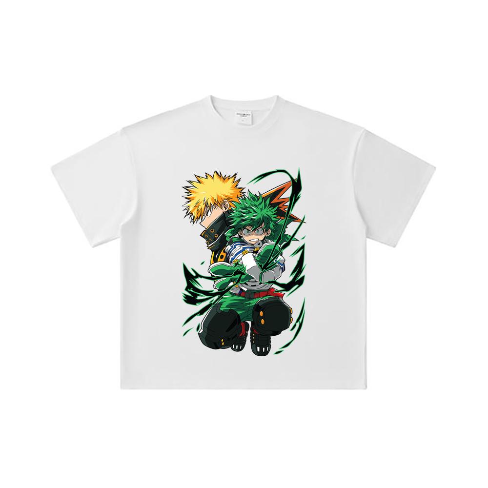 260 GSM Double Yarn 32 Count 100% Cotton My Hero Academia V21 Print Unisex Heavy Cotton T Shirt
