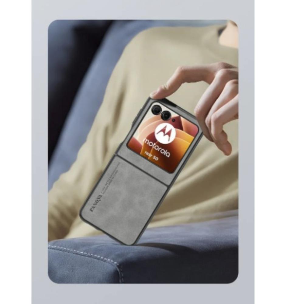 ძვირადღირებული Lambskin PU ტყავის ყდა Motorola Razr 50 Ultra Moto Razr50 50 Ultra Razr 40 2023 დარტყმაგამძლე მყარი პლასტიკური ტელეფონის ქეისი