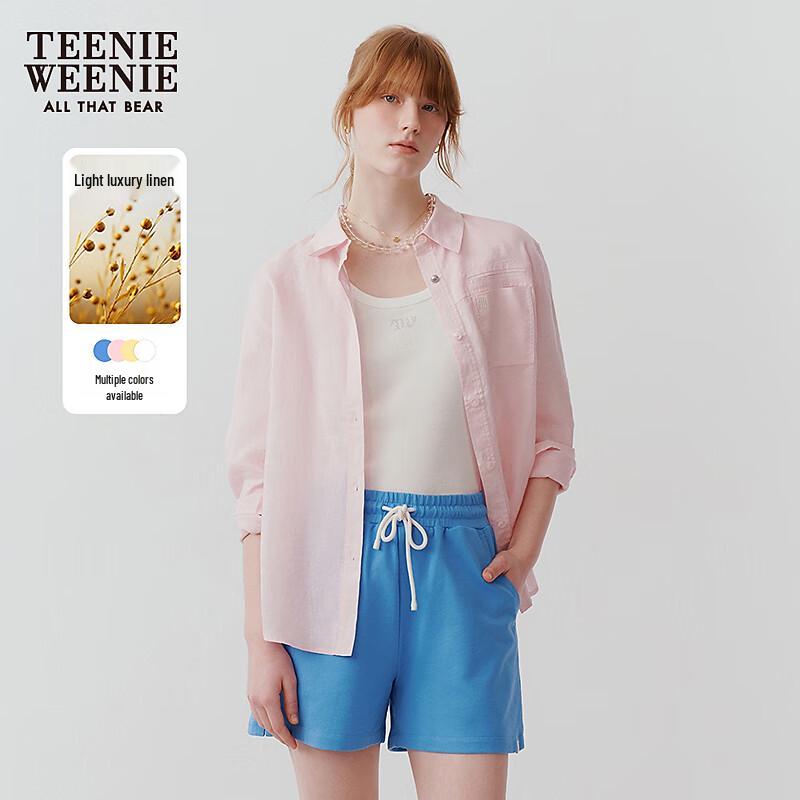 Teenie Weenie Linen Bear Long Sleeve Shirt L