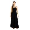 Smocked Long Dress Smocked Bust Black