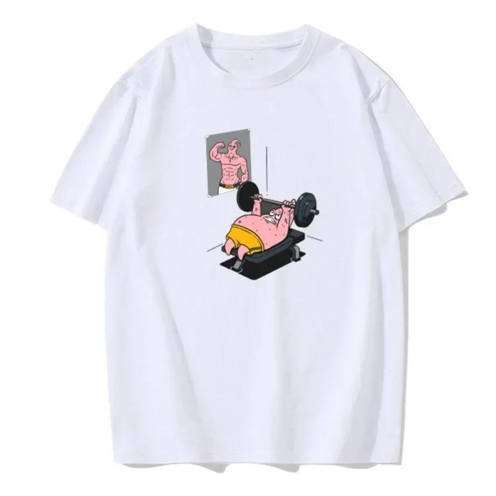 Summer Men's T-shirt Fashion Star Print Casual Fashion Short-sleeved Round Neck Cotton Solid Color European Size T-shirt