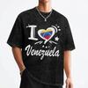 Venezuela Venezuelan Flag T Shirt Washed Cotton Street TShirts  Casual Men Women Streetwear Summer Tees