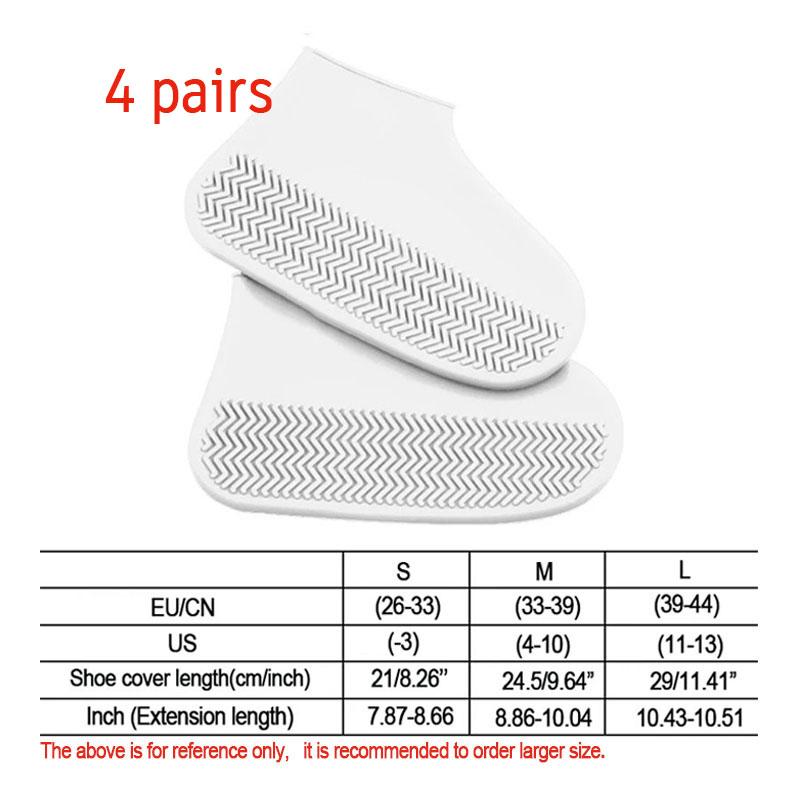 Waterproof Rain Shoes Covers Silicone Non-slip Wear-resistant Outdoor Adult Children Boots Portable Elastic Reusable