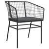Garden Dining Set 9 pcs Black Poly Rattan