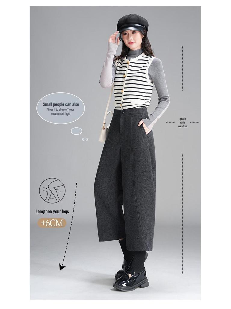 Versatile Women's High-Waisted Slimming Wide-Leg Pants - 2025 Autumn/Winter Trend 