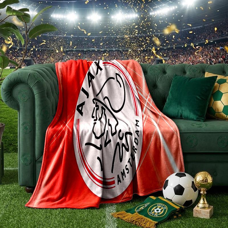 Coperta con Spirito Audace dell'Ajax di Amsterdam Coperte in Flanella Peluche per Divano Letto Regali per Uomini Donne Coperta da Viaggio Picnic Regali di Natale per Fan