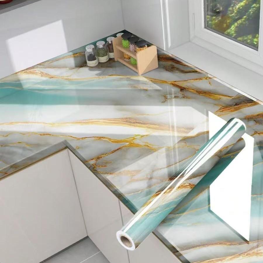 

1Roll Self-Adhesive Marble Vinyl Wallpaper - Removable, Waterproof, Peel & Stick Wall Stickers For Rooms, Kitchens & Furniture! (as the picture,40x300cm)