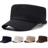 Solid Color Baseball Cap Adjustable Duck Tongue Hat Casual Flat Hat