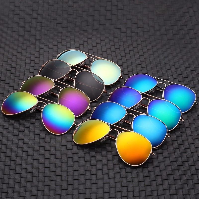 Buy Colorful Coated Sunglasses Classic Pilot Sunglasses Metal Frame Outdoor Sunglasses at
