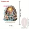 M-Easter Egg Shaped Cottage Rabbit Acrylic Ornament 2D Flat Cute Rabbit Desktop Ornament Easter Gift