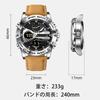 Quartz 5 ATM Water Luminous Genuine Leather Dual Large Suitable for Job Gift Men's Watch, Analog-Digital Watch, Resistant, Hands, Strap,