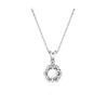 Sterling Silver Moissanite Flower Clavicle Necklace - Elsa Princess Pendant for Women