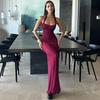 2025 European & American Women's Sexy Backless Slim Fishtail Dress
