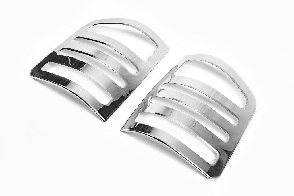 Huse pentru faruri spate ( 2 buc, inox) 2 usi, OmsaLine - inox italian pentru Volkswagen T5 Transporter 2003-2010