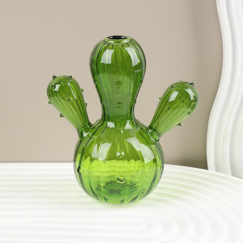 Colourful Glass Vase, Desktop Decorative Item, Cactus Vase, Plant Hydroponic Flower Pot, Living Room and Bedroom Decorative Item