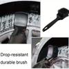 Car Tire Brush - Soft Bristles Long Handle Wheel Hub Cleaner for Auto Cleaning