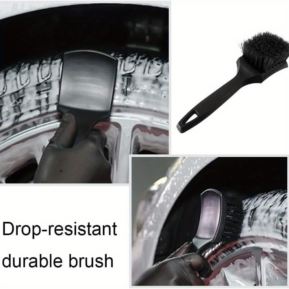 Car Tire Brush - Soft Bristles Long Handle Wheel Hub Cleaner for Auto Cleaning