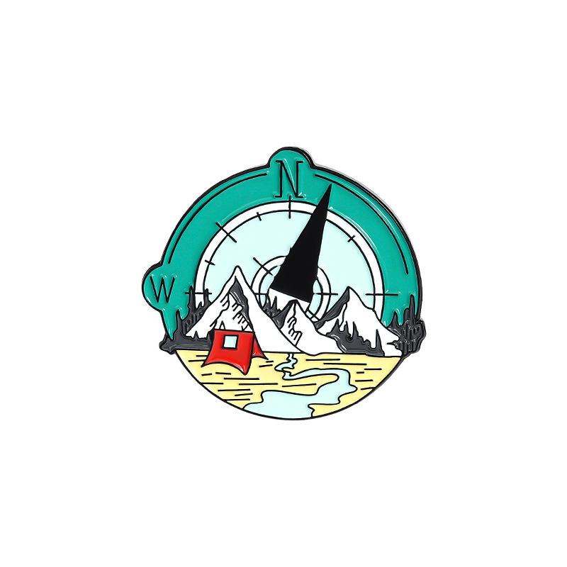 15-Piece Cartoon Alloy Brooch Set for Jackets, Hats, Backpacks