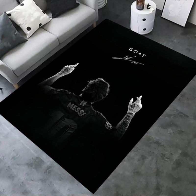 2025 Neuer Messi Teppich für Wohnzimmer Schlafzimmer Zuhause Sofadekoration, Kinderspiel Rutschfeste Bodenmatte