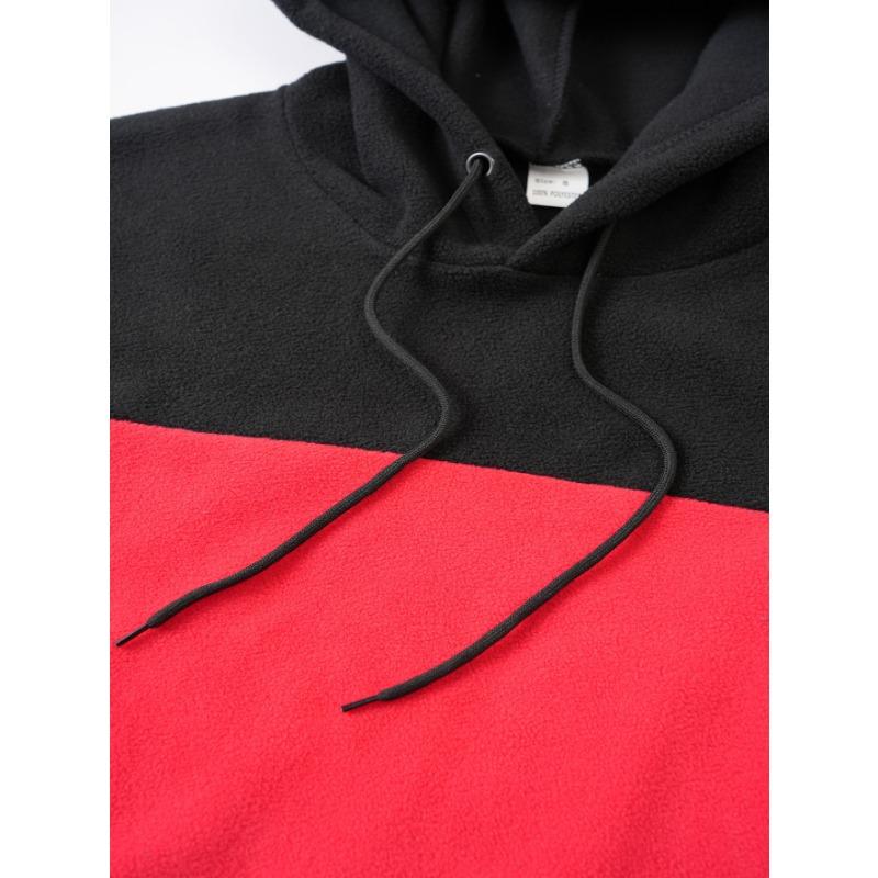 Men S Color Block Hooded Sweatshirt Casual Autumn Winter