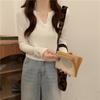 Women's Slim Fit V-Neck Long-Sleeve T-Shirt for Spring/Autumn 2025 - New Korean Style