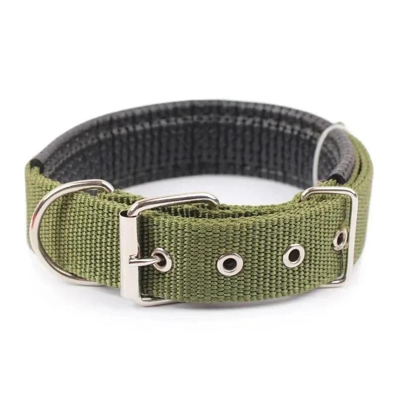 

Pet Walking Dog Collar with Traction Rope Large Medium Small Sizes Foam Neck Cover Gold Fur Neck Ring for Dogs S 1.5x45CM зелений