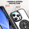 For iPhone 15 Pro Max PC+TPU+Acrylic Phone Case Ring Kickstand Transparent Cover Compatible with MagSafe