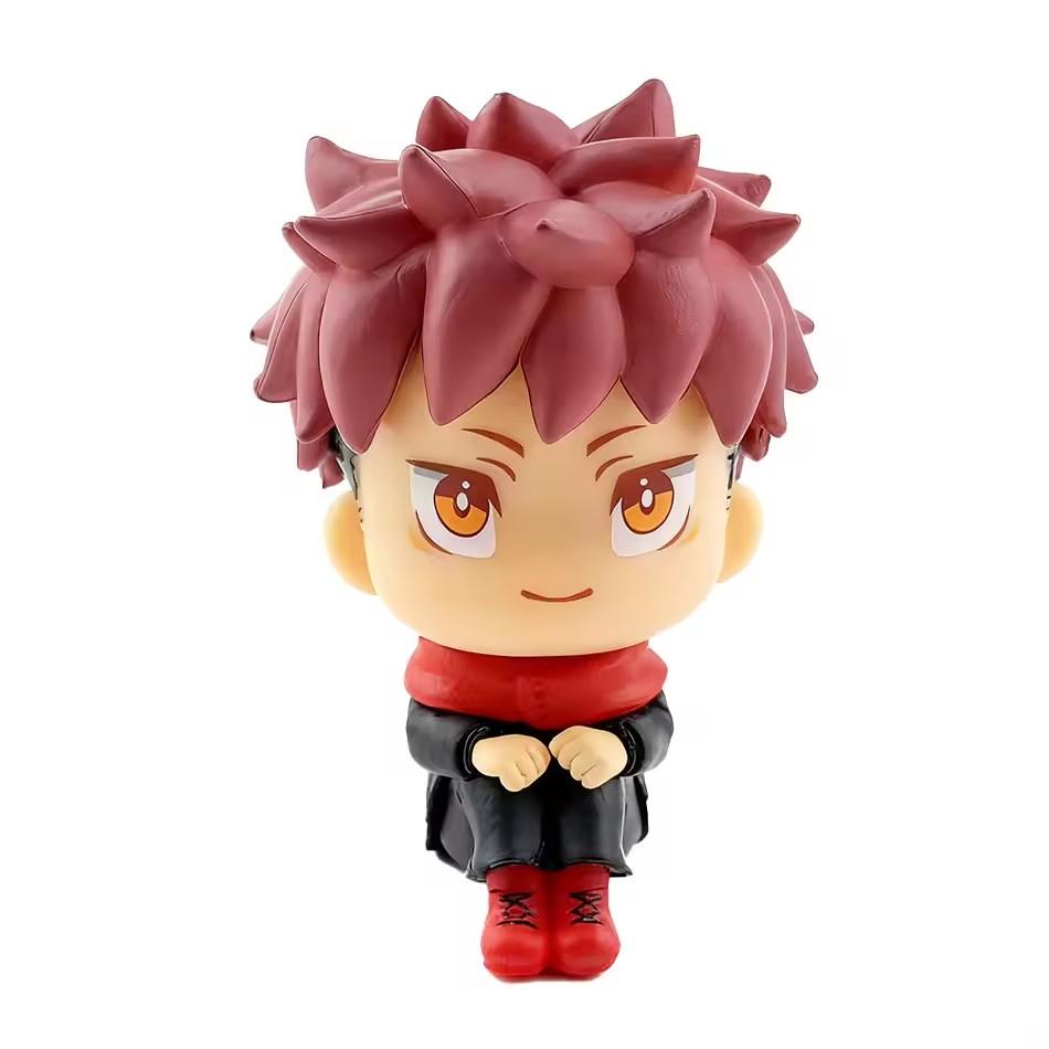 7-9Cm Jujutsu Kaisen Figure Anime Itadori Yuji Gojo Satori Fushiguro Megumi Kugisaki Kawaii Toy Car Decoration Pvc Model Gift