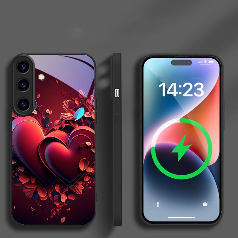 Brilliant Flame Rose Suitable For Samsung Galaxy S26 Ultra S20 FE S21 S22+ S23 Plus S24 S25 Edge magnetism Glass Phone Casee