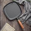 ZISIZ Cast Iron Striped Steak Frying Pan