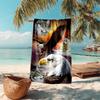 Wilderness Cabin Forest Wildlife Soft Beach Towel Outdoor Camping Vacation Swimming Beach Towel Outdoor Absorbent Bath Towel Blanket A7