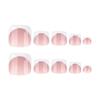 French-Style White Toe Nail Tips with Silver Glitter - Wearable and Trendy