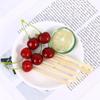 Environmental Pastry BBQ Dessert 100Pcs Skewers Cherry Utensil Picks Fruit Forks Bamboo Disposable Party