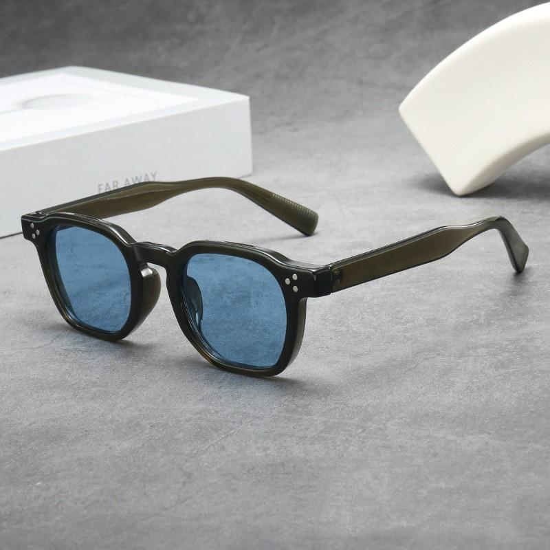 Klassische Nieten Luxusmarke Designer Quadratische Sonnenbrille Damen Für Herren Beliebt Vintage Punk Outdoor Fahren Leopard Sonnenbrille