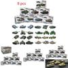 8pcs 4d 172 Assemble Tank 4d Plastic Model Kit The Battle Chariot Toy Series