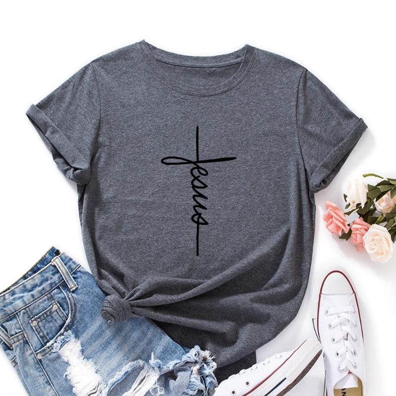Cotton tees Summer Pure Cotton Women's Printed Loose Round Neck Short Sleeved T-Shirts Women’s