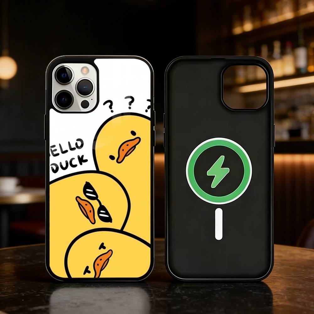 Yellow Duck Cute Phone Case For iPhone 17/16/15/14/13/12/Plus/Pro/Max for Magnetic Wireless Charging