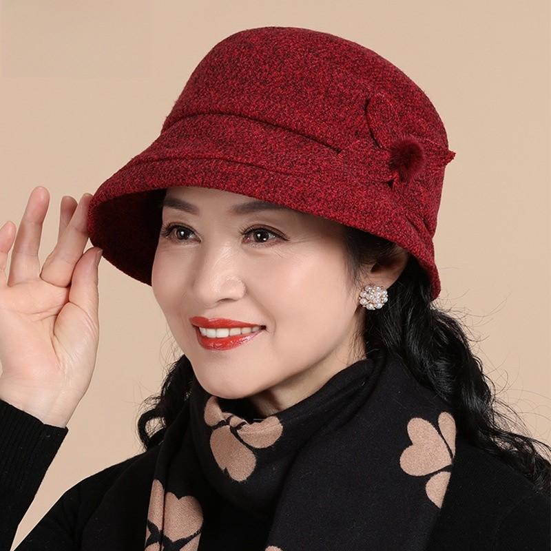 Knit Fall Winter Elderly Womens Fisherman Hat With Warmth And Windproof Protection For Senior Fashion