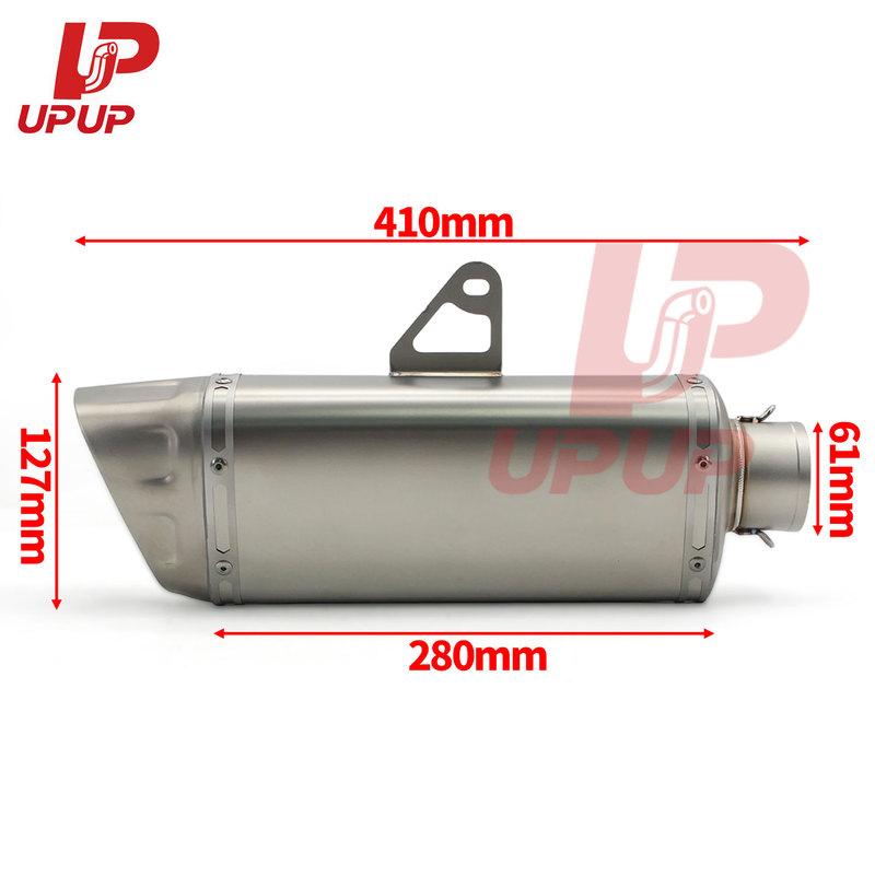 Universal Motorcycle Exhaust 61mm Motocross Muffler Escape Moto Stainless Steel Pipe For GSXR1000 GSXR1300 Z900 Z1000 MT09 MT07