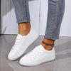 Little White Shoes for Women  New Spring Version Lace-up Casual Shos Ladies Comfort Non-slip Flats Woman Sneakers