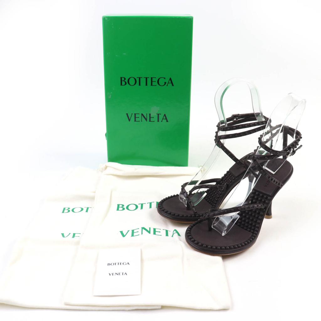 BOTTEGAVENETA Sandals Ankle Strap Leather Dark Brown Leather Women 36.5 659007 Used