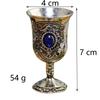 Vintage Metal Wine Glass Champagne Glasses Beverage Goblet Cocktail Cup European Style Cocktail Glasses For Bar Party Home Decor