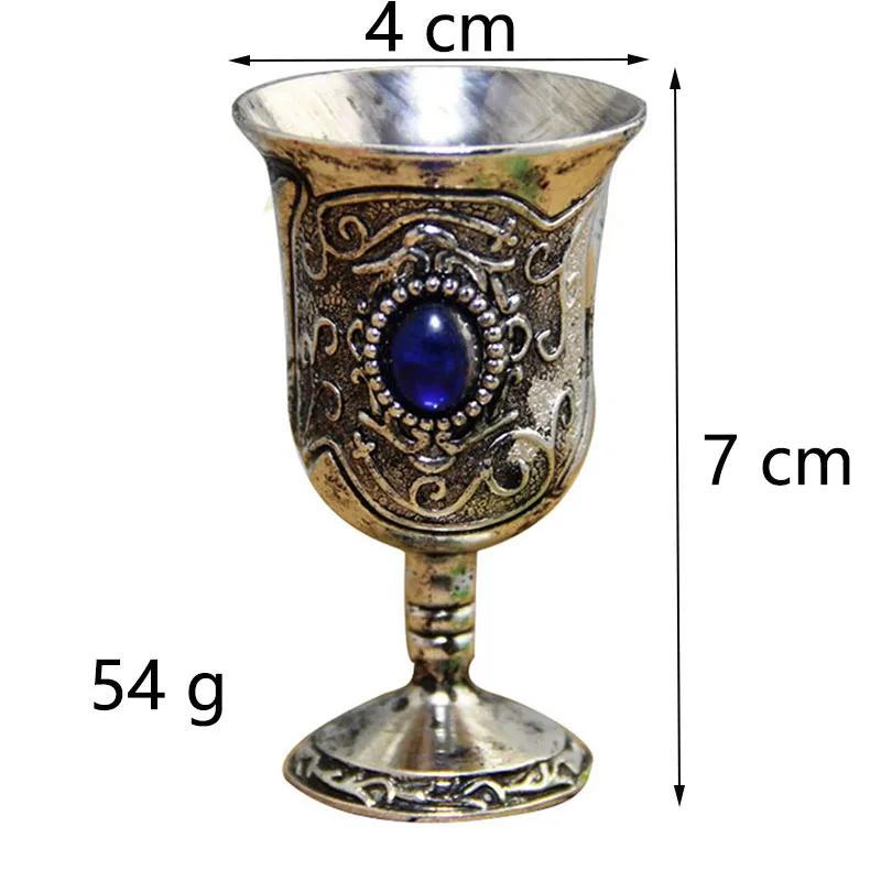 Vintage Metal Wine Glass Champagne Glasses Beverage Goblet Cocktail Cup European Style Cocktail Glasses For Bar Party Home Decor