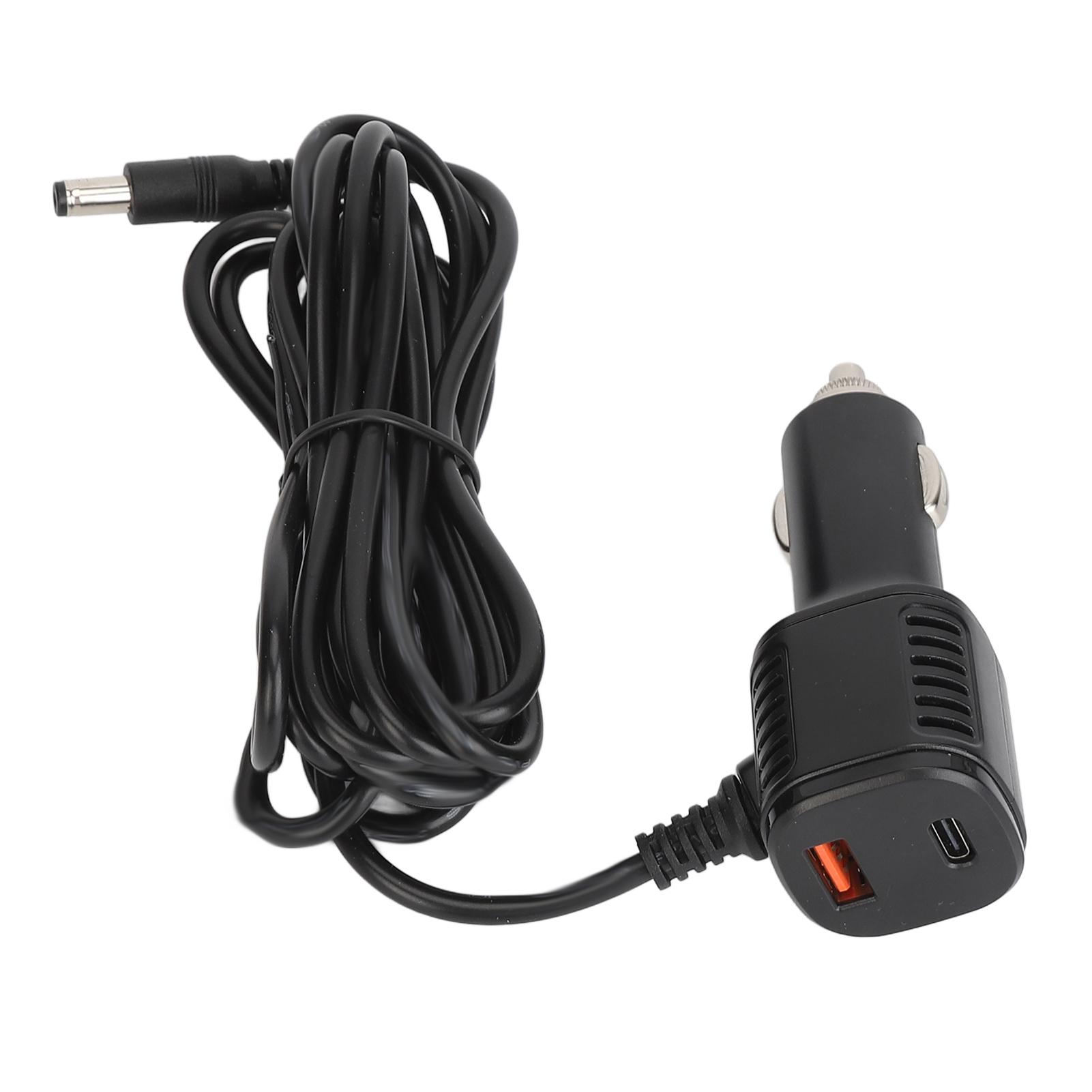 

Автомобильный адаптер прикуривателя Многофункциональный прикуриватель к DC5525 USB Type C Автомобильное зарядное устройство 3 Meters / 9.84ft